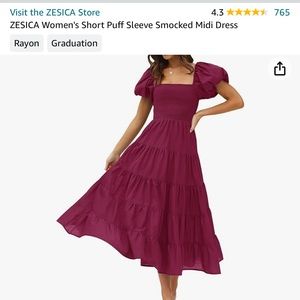 Short Sleeve Midi Dress XL fuchsia